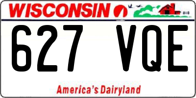 WI license plate 627VQE