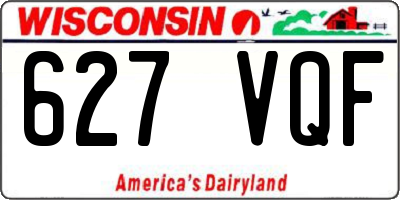 WI license plate 627VQF