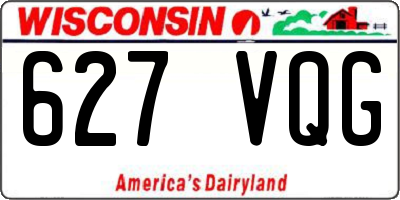 WI license plate 627VQG