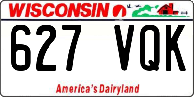 WI license plate 627VQK