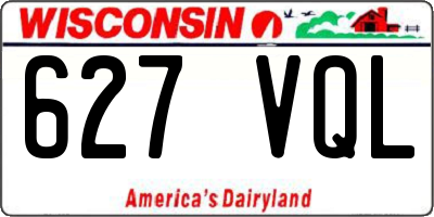 WI license plate 627VQL
