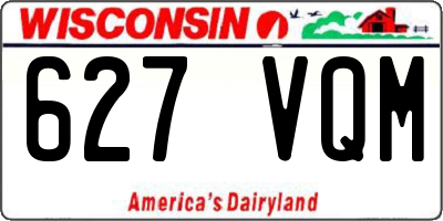 WI license plate 627VQM
