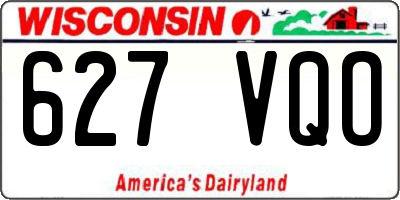 WI license plate 627VQO