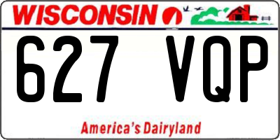 WI license plate 627VQP