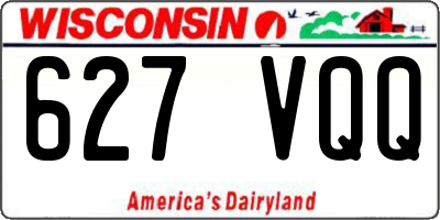 WI license plate 627VQQ