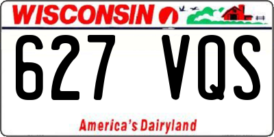 WI license plate 627VQS
