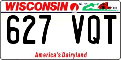 WI license plate 627VQT