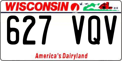 WI license plate 627VQV