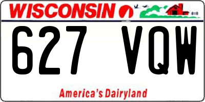 WI license plate 627VQW