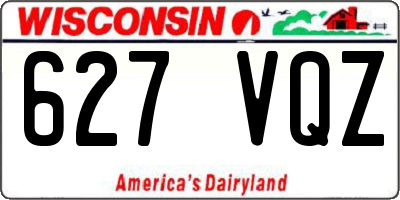 WI license plate 627VQZ