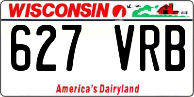 WI license plate 627VRB