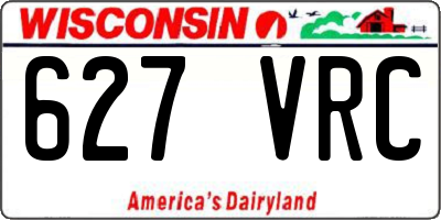 WI license plate 627VRC