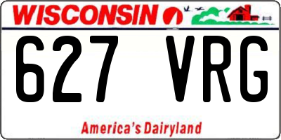 WI license plate 627VRG