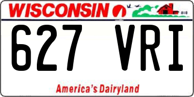 WI license plate 627VRI