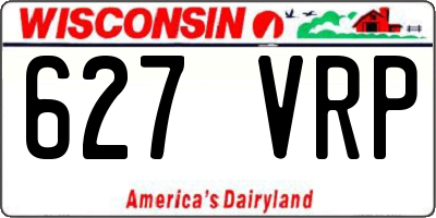 WI license plate 627VRP
