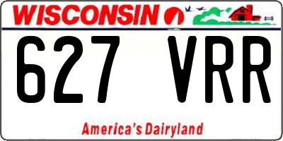 WI license plate 627VRR