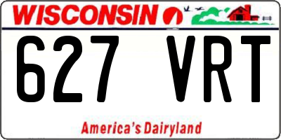 WI license plate 627VRT
