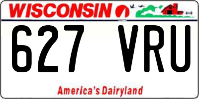 WI license plate 627VRU