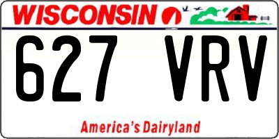 WI license plate 627VRV