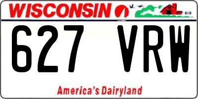 WI license plate 627VRW