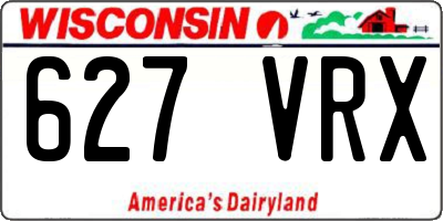 WI license plate 627VRX