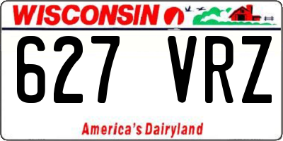 WI license plate 627VRZ