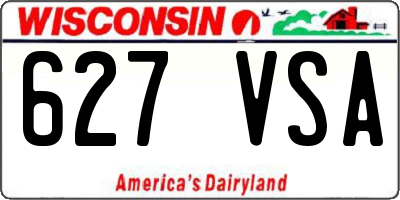WI license plate 627VSA