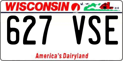 WI license plate 627VSE