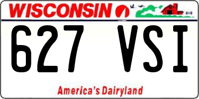 WI license plate 627VSI