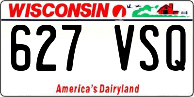 WI license plate 627VSQ