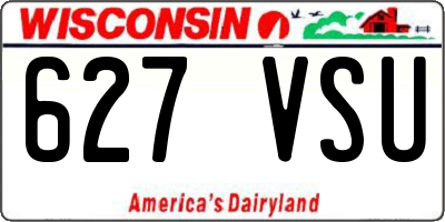 WI license plate 627VSU