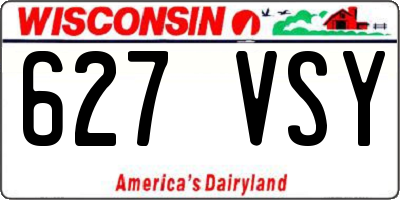 WI license plate 627VSY