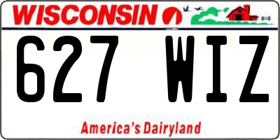 WI license plate 627WIZ