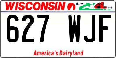 WI license plate 627WJF
