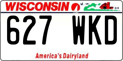 WI license plate 627WKD