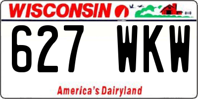 WI license plate 627WKW