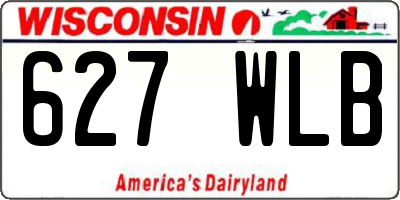 WI license plate 627WLB