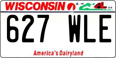 WI license plate 627WLE