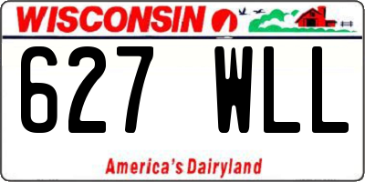 WI license plate 627WLL