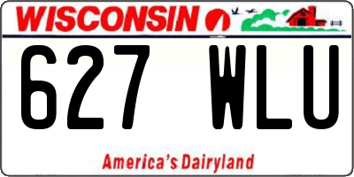 WI license plate 627WLU