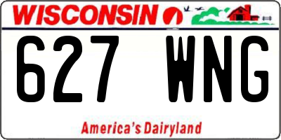 WI license plate 627WNG