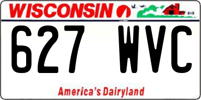 WI license plate 627WVC
