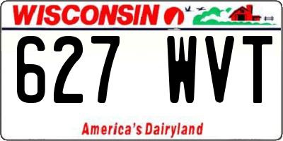 WI license plate 627WVT
