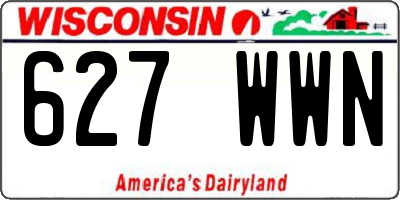 WI license plate 627WWN