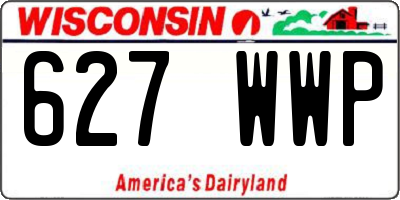 WI license plate 627WWP