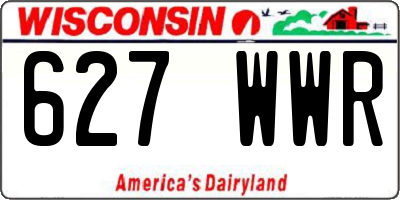 WI license plate 627WWR