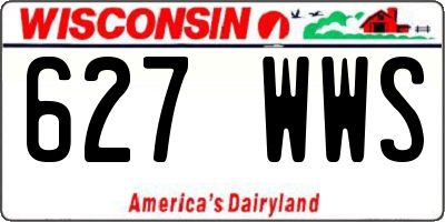 WI license plate 627WWS
