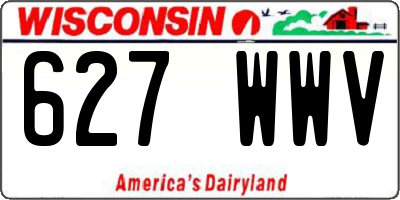 WI license plate 627WWV