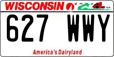 WI license plate 627WWY