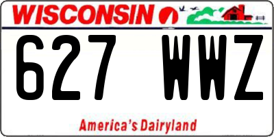 WI license plate 627WWZ